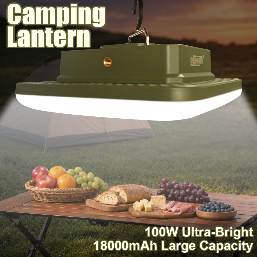 Fish Finder Battery - 18000mAh Camping Lantern 100W LED Light