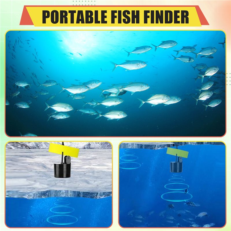 Fishing Depth Finder - ABKV-Portable Fish Finder Water Depth Sounder