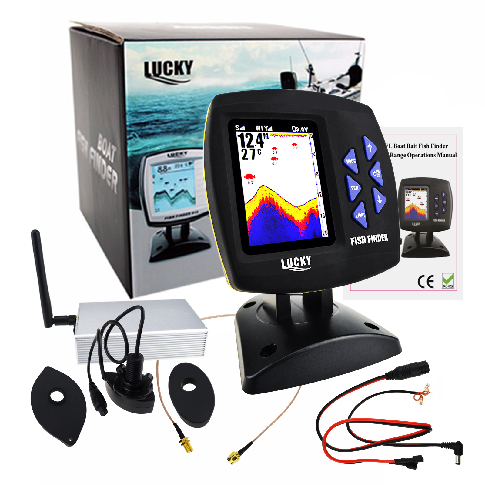LUCKY Fishfinder 300m/ 980ft F - đánh giá và giá Fishing Depth Finder