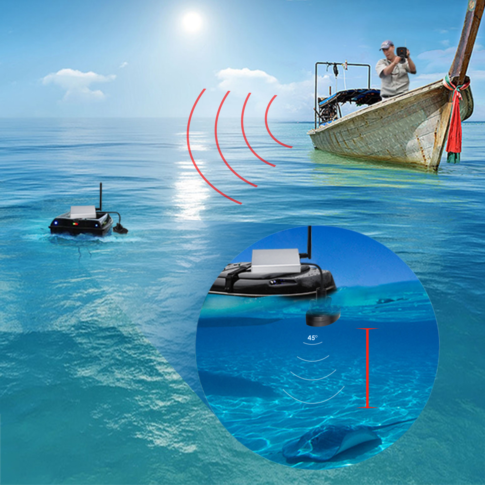 LUCKY Fishfinder 300m/ 980ft F - đánh giá và giá Fishing Depth Finder