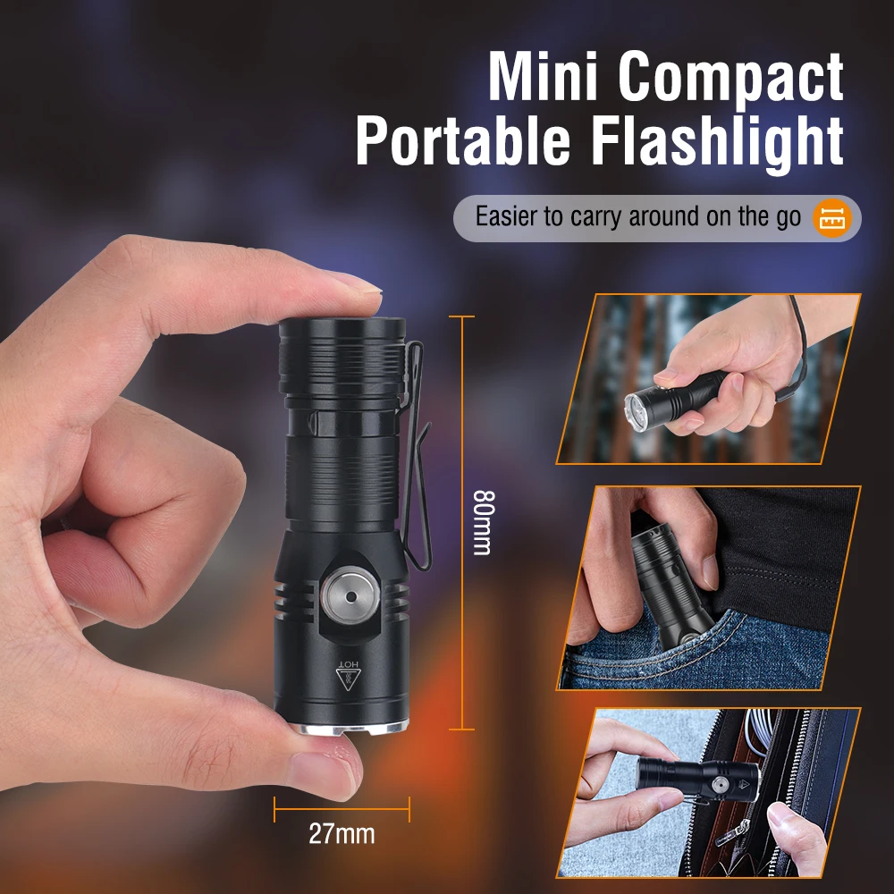 BORUiT ET15 EDC Flashlight Ult - đánh giá và giá Fish Finder Battery