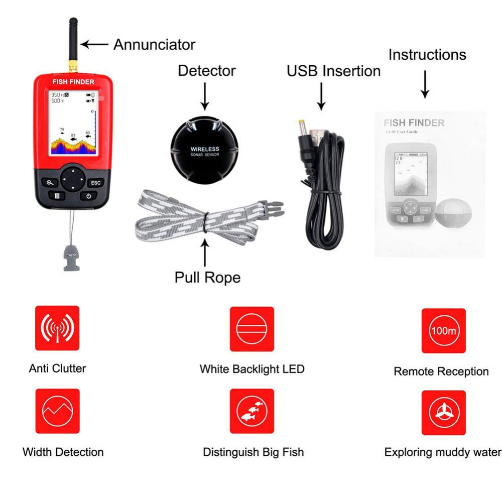 Lake Sea Fishing Smart Portabl - đánh giá và giá Fishing Depth Finder