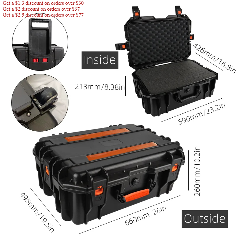 Large Capacity Tool box with w - đánh giá và giá Fish Finder Case