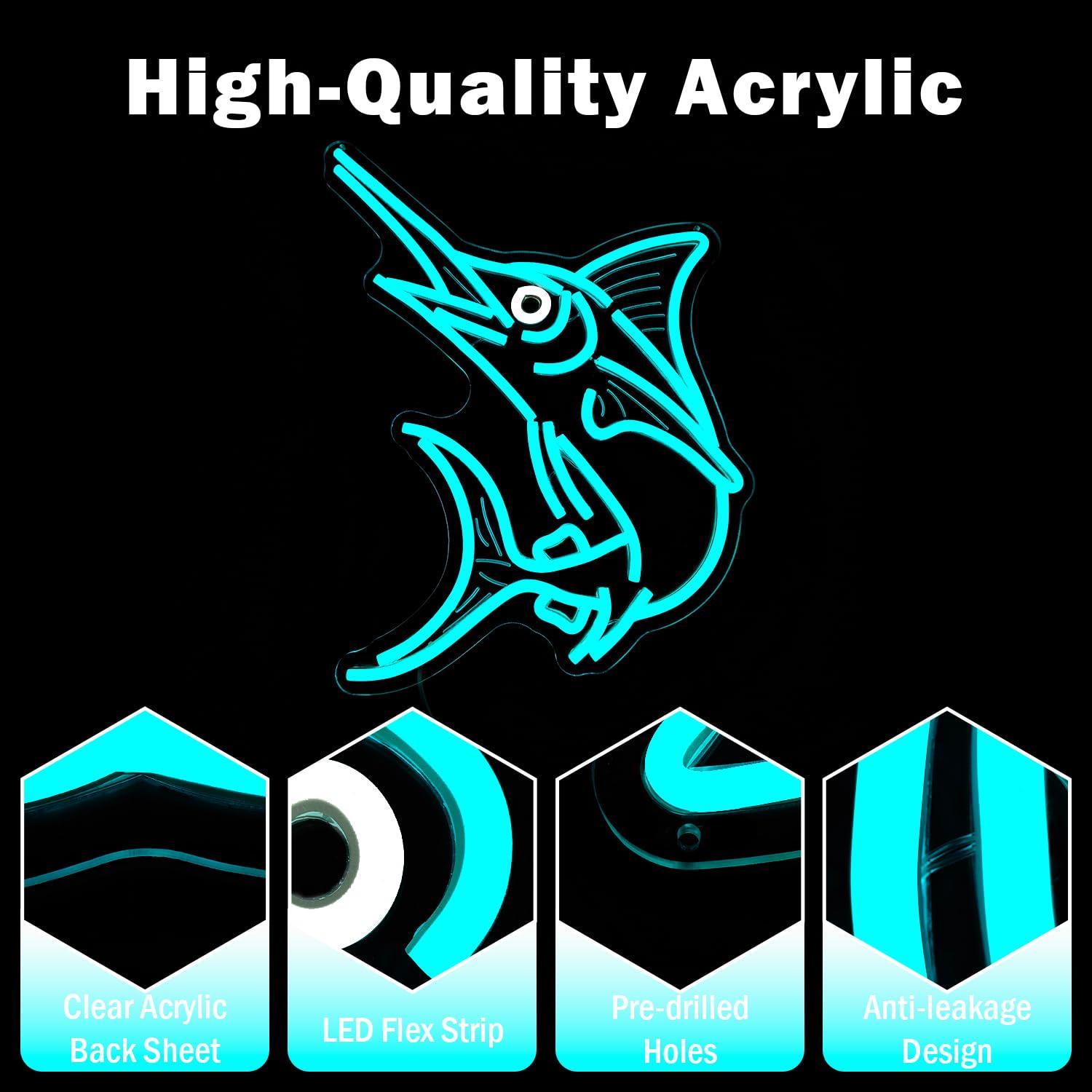 Marlin Fish Neon Sign Deep Sea - đánh giá và giá Fishing Light