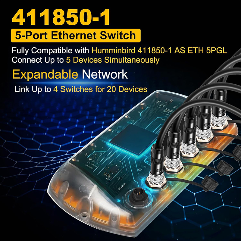 411850-1 AS ETH 5PGL Ethernet  - đánh giá và giá Fish Finder Cable