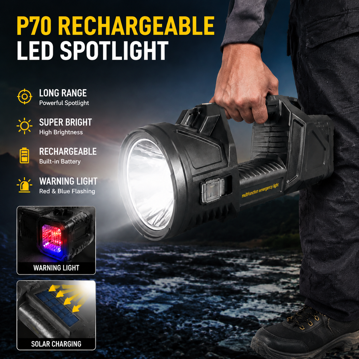 Super Bright Flashlight Led Po - đánh giá và giá Fishing Light