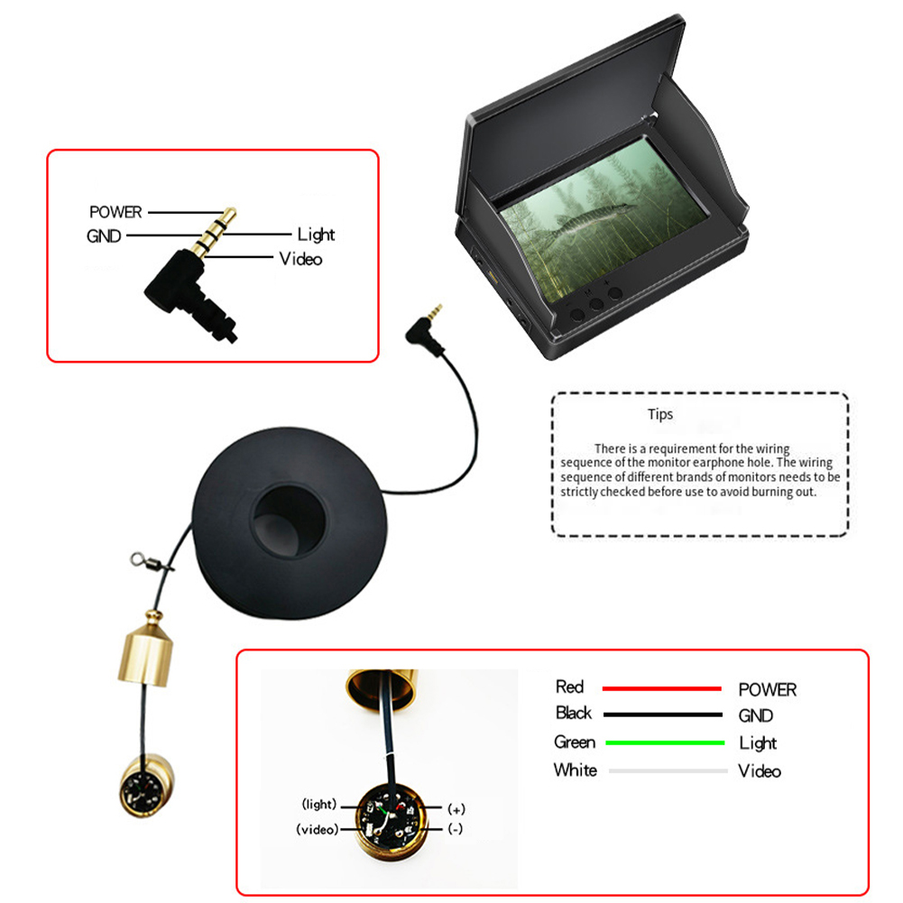 1pc Underwater Fishing Camera  - đánh giá và giá Fish Finder Portable