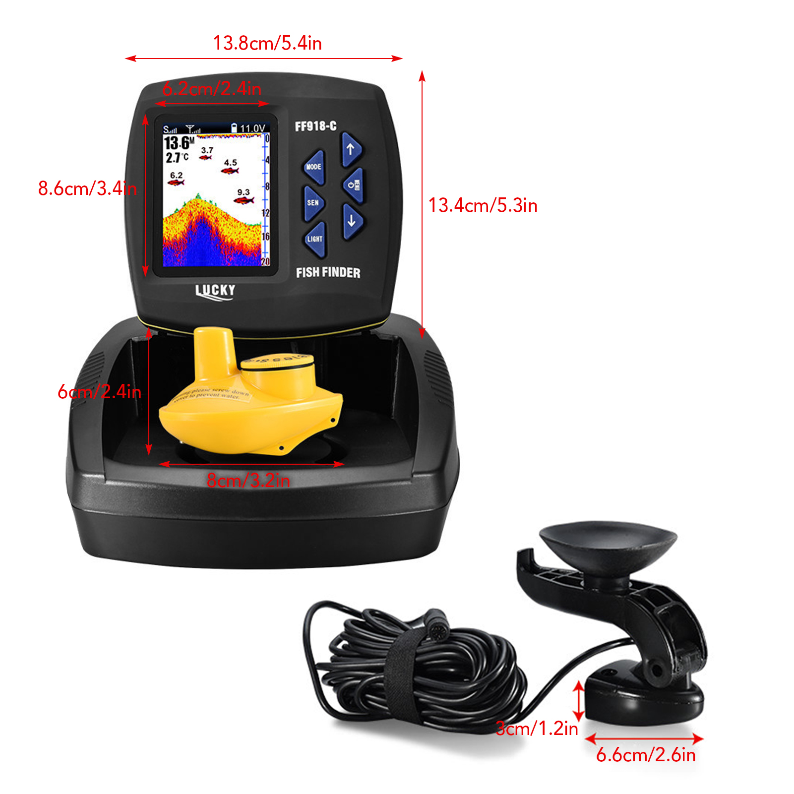 Fish Finder Wireless Sonar Sen - đánh giá và giá Fish Finder Transducer